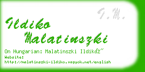 ildiko malatinszki business card